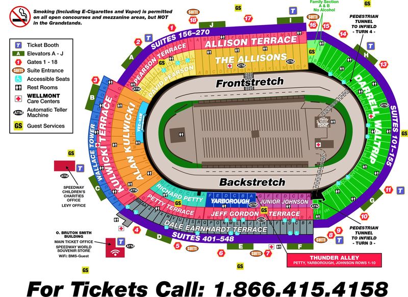 Bristol Motor Speedway Seating Chart With Row Numbers