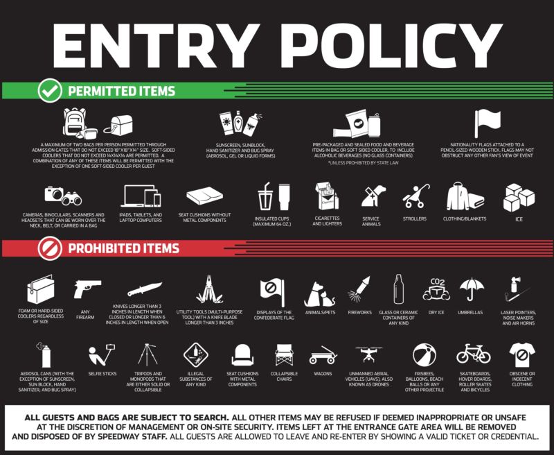 Entry Policy and Prohibited Items Header Image