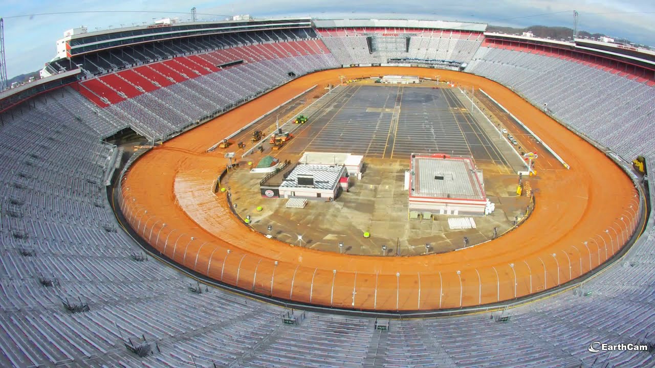 Bristol Dirt Track Time Lapse Progress from January and February