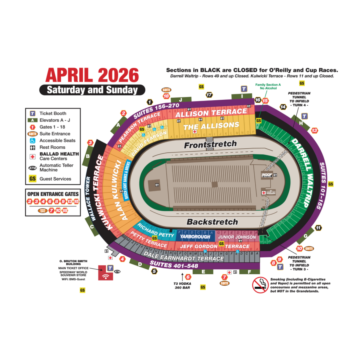 Saturday & Sunday Seating Chart
