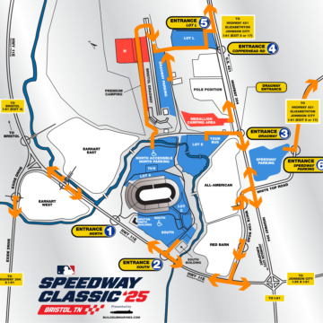 MLB Speedway Classic Traffic Egress Map