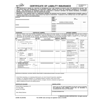 BMS COI Requirements
