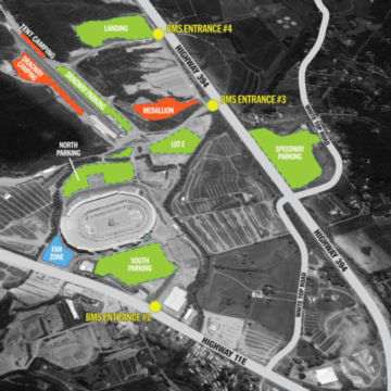 MLB Speedway Classic On-Property Parking Map