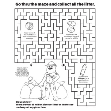 Trashsquatch Maze Activity Page