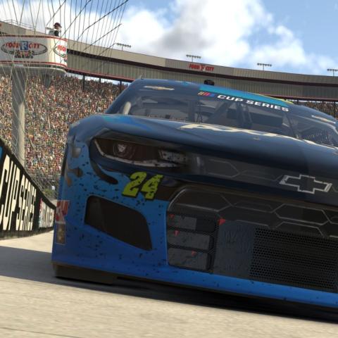 William Byron won the 2020 Food City Showdown at virtual Bristol Motor Speedway, one of the eNASCAR iRacing Pro Invitational Series events.