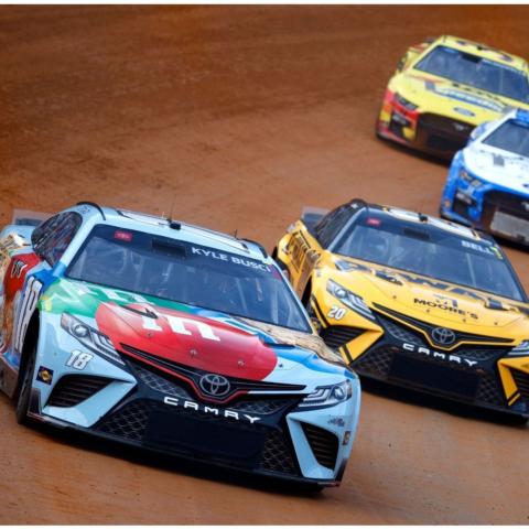 Kyle Busch scored his ninth NASCAR Cup Series victory at Bristol Motor Speedway Sunday night in a thrilling Food City Dirt Race.