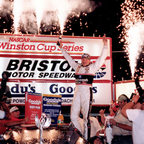Earnhardt celebrated his 1999 win over Terry Labonte.