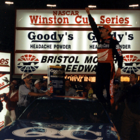 Dale Jarrett won the crown jewel Bristol Night Race in 1997 joining his legendary father Ned Jarrett as a Bristol Motor Speedway winner. Ned claimed the 1965 fall race at Bristol en route to his series championship crown that year.