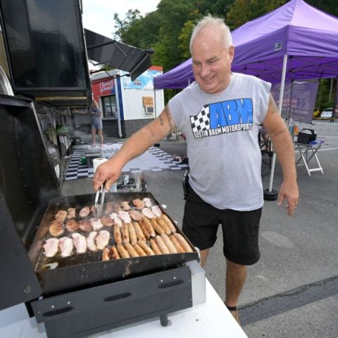 Get the grill going at your campsite at Bristol.