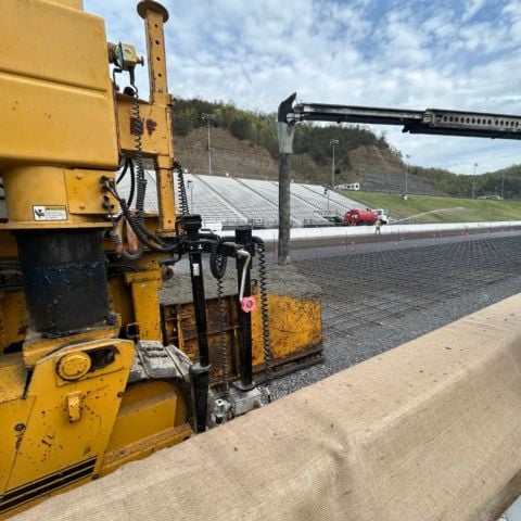 The construction on Bristol Dragway's race surface update is being handled by Baker's Construction, Summers Taylor and an engineer from Texas A&M University.