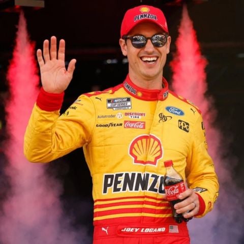 Joey Logano, a two-time Night Race winner, will start on the outside of the front row in tonight's Night Race.