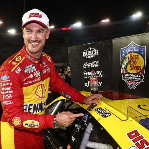 Joey Logano moved to third in points in the NASCAR Cup Series Chase with his Bass Pro Shops Night Race victory Saturday at Bristol Motor Speedway.