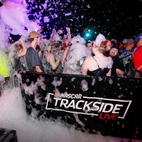 The popular BMS Foam Party with DJ Sterl the Pearl keeps fans entertained after the UNOH 200 Craftsman Truck Series race on Thursday night.