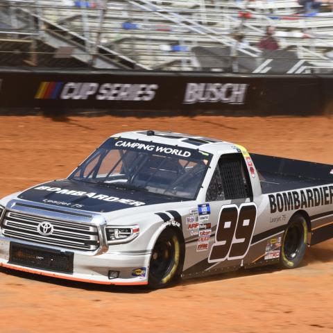 Ben Rhodes had one of the fastest machines in Bush's Beans Practice Day for the Camping World Truck Series Friday at BMS.