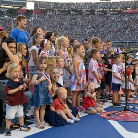 The MRO Children's Choir once again did an amazing job performing the National Anthem.