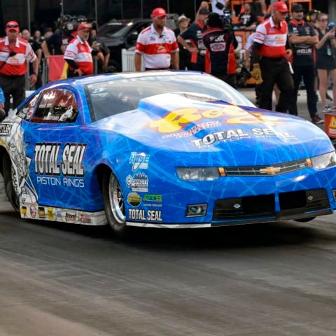 Super Grip NHRA Thunder Valley Nationals Pro Stock winner Matt Hartford.