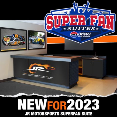 The new JR Motorsports SuperFan Suite is available as the latest premium seating option at the Bass Pro Shops Night Race.