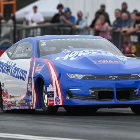 Greg Anderson is looking for another Bristol Dragway victory to add to his collection this season in NHRA Pro Stock action.