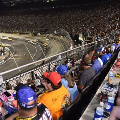 The Busch Banks and Brews outside Turn 1 gives fans access so close they can almost taste it.