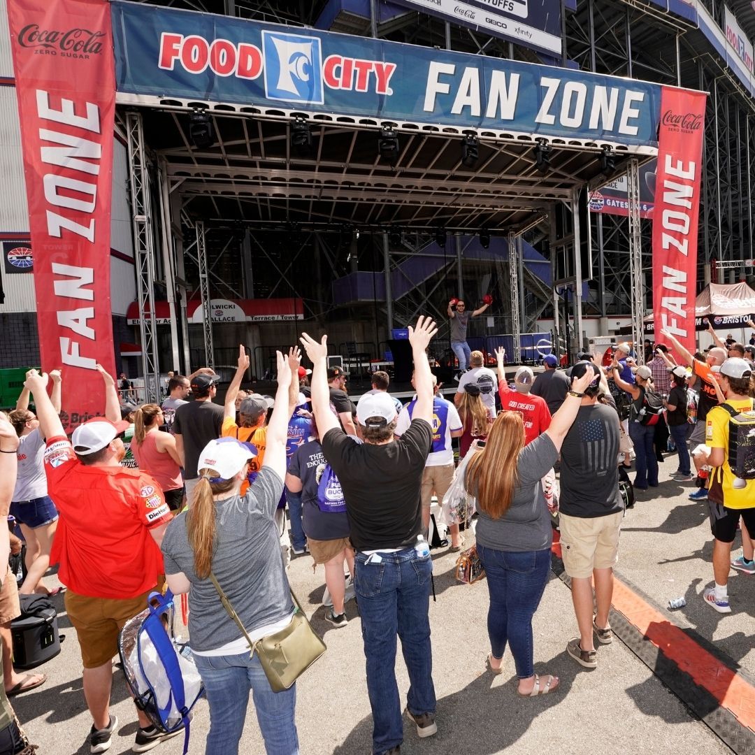 BMS Fan Zone and BMS Fan Midway offer fun, entertainment, the Foam Party and activities galore during Americas Night Race News Media Bristol Motor Speedway