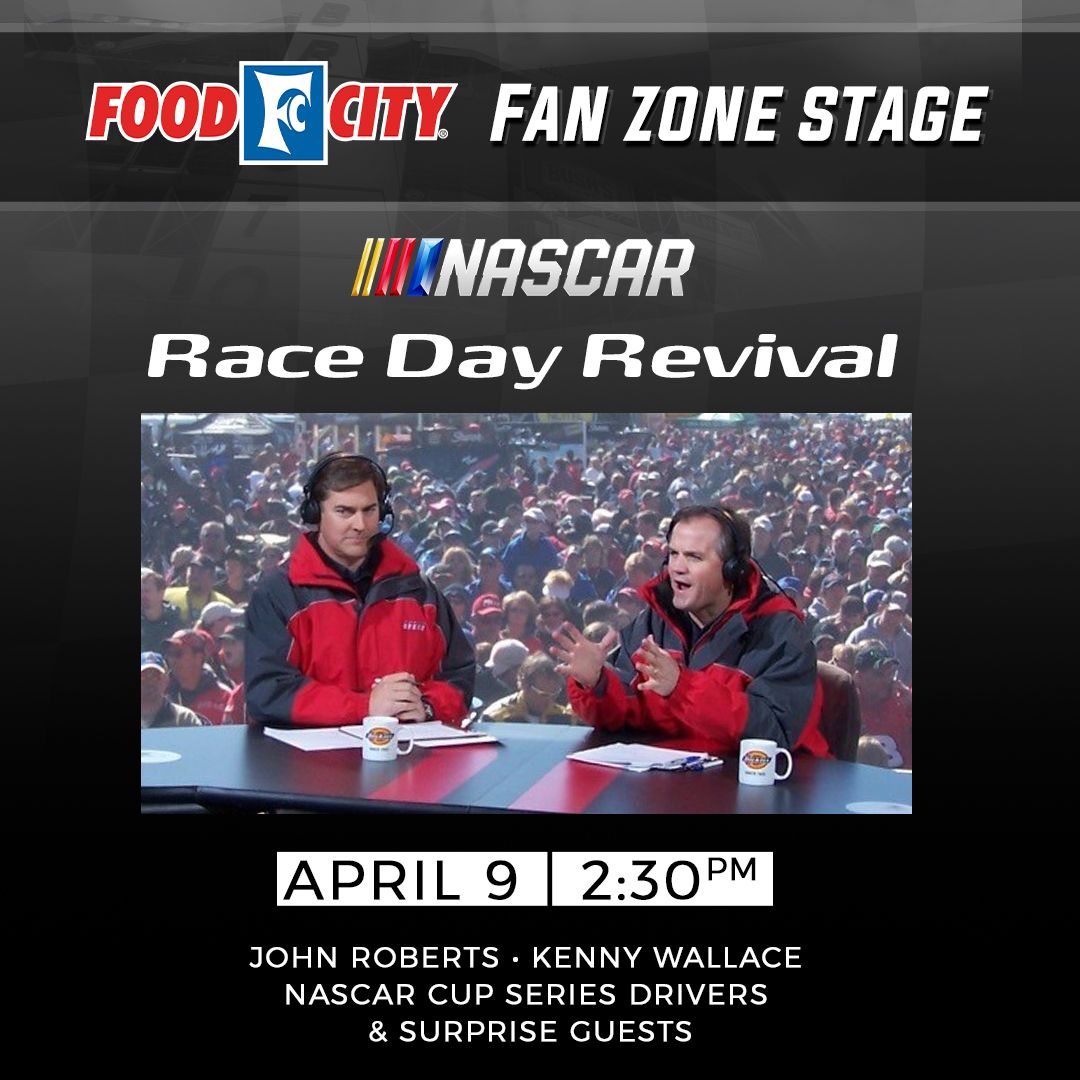 Race Day Revival reveals cant miss lineup of Cup stars joining Wallace and Roberts on Fan Zone Stage News Media Bristol Motor Speedway