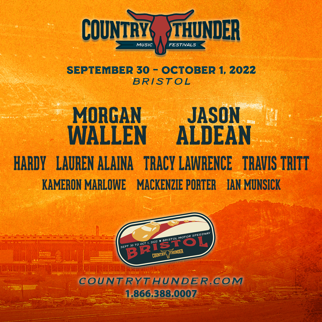 Country Thunder roaring back to Bristol Motor Speedway Superstar Jason