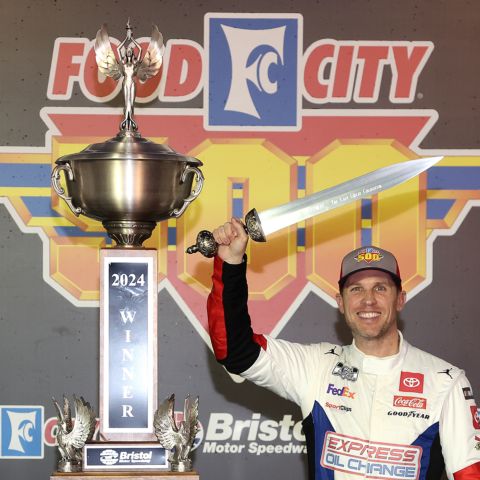 Denny Hamlin will go for his second Food City 500 victory and his third Cup Series win of the season.