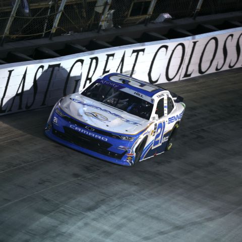 Austin Hill (21) of the Richard Childress Racing stable has two wins this season and is one of the qualifiers for the Xfinity Dash for Cash $100,000 bonus at Bristol.