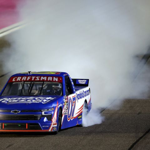 Kyle Larson will begin his attempt to win in all three divisions with the Friday 250-lapper in the WEATHER GUARD Truck Race driving the No. 07 Chevy.