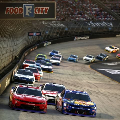 Carson Kvapil (1) will be ready to pounce if Justin Allgaier or Sheldon Creed slip up in the Food City 300 at Bristol this weekend.