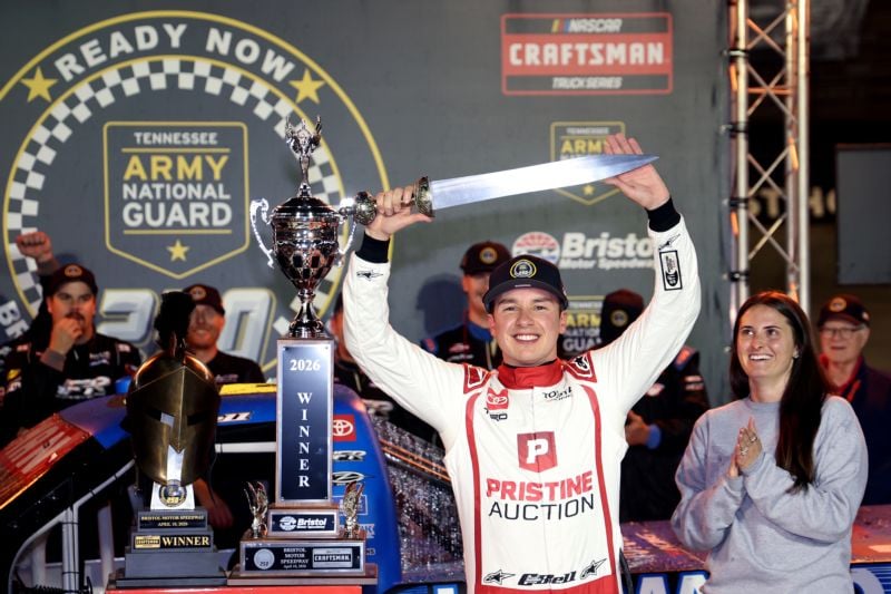 Christopher Bell won the Tennessee Army National Guard 250 Friday night at Bristol Motor Speedway.