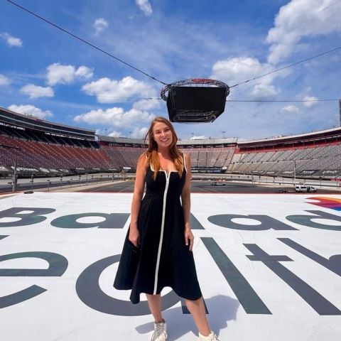 Kaitlyn Vince of FOX Sports has quite a large social media following herself and had a great time moderating a Q&A and also taking a wild ride with Ross on the BMS high banks.