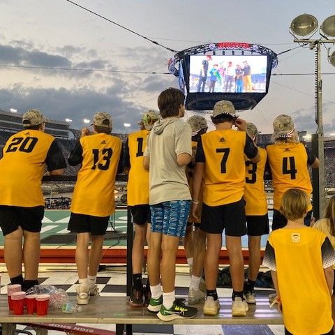 The Nolensville Little League All-Stars enjoyed the start of the Bass Pro Shops Night Race from Bristol's famed rooftop Victory Lane.