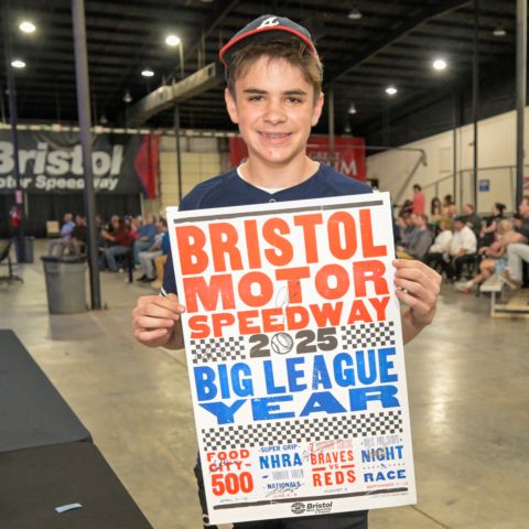 Among the attendees at the BMS Season Preview included many area youth baseball players. Fans who attended were able to get one of these cool Hatch Show prints with the theme "Big League Year" for Bristol Motor Speedway in 2025.
