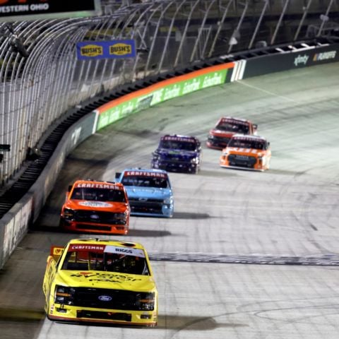 Riggs took his second straight victory at Bristol Thursday winning the UNOH 250.