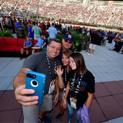 The Roof at Turn 4 is always a popular place to watch the race from the infield.