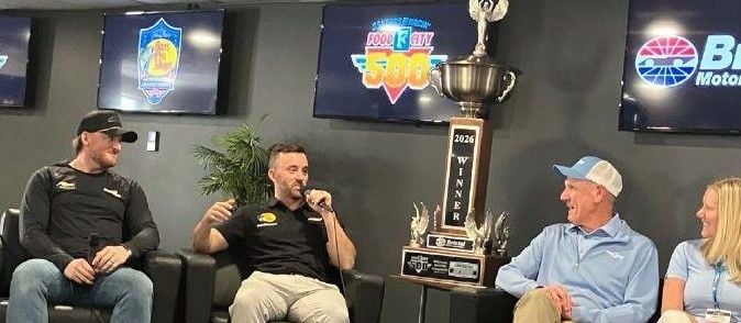 Generations of Family Traditions at Bristol were celebrated during a recent press conference to preview the Food City 500 as the Dillon brothers, Ty and Austin (left to right) who are grandsons of legendary NASCAR team owner Richard Childress and Food City CEO and President Steve Smith (right) with his daughter Katie Penny, who is the Executive Vice President of Operations for Food City, told stories about their traditions around coming to Bristol Motor Speedway over the years.