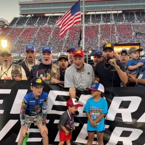 Bass Pro Shops owner Johnny Morris and friends served as Grand Marshal for America's Night Race.