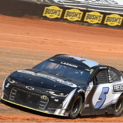 Larson will attempt to make history by winning Sunday's Food City Dirt Race, the first NASCAR Cup race ran on a dirt surface in more than 50 years.