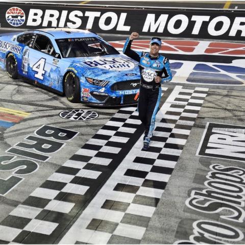 Kevin Harvick is the defending winner of the Bass Pro Shops NRA Night at Bristol Motor Speedway. Food City stores will begin selling tickets for the NASCAR Cup Series Playoff race starting July 14.