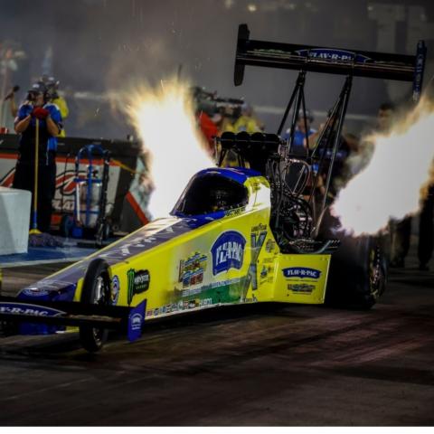 Brittany Force was the Top Fuel qualifying leader Friday.