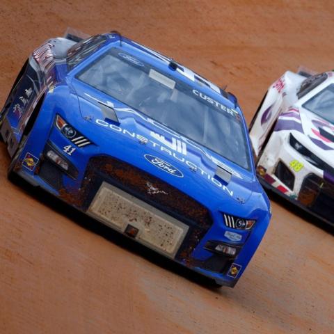 Cole Custer claimed his first NASCAR Cup Series pole position Saturday during Bush's Beans Qualifying at Bristol Motor Speedway.