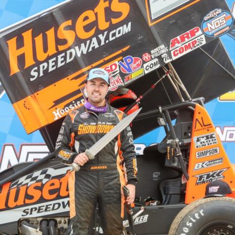 David Gravel won both feature races during last year's World of Outlaws NOS Energy Drink Sprint Car events at Bristol Motor Speedway. 