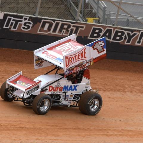 Logan Schuchart led wire to wire to win the $25,000 World of Outlaws NOS Energy Drink Sprint Car Series victory Friday at Bristol Motor Speedway. 