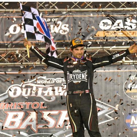 Ricky Weiss celebrated a big win Saturday night at Bristol Motor Speedway after earning the $25,000 CASE Late Model Series victory in the World of Outlaws Bristol Bash.