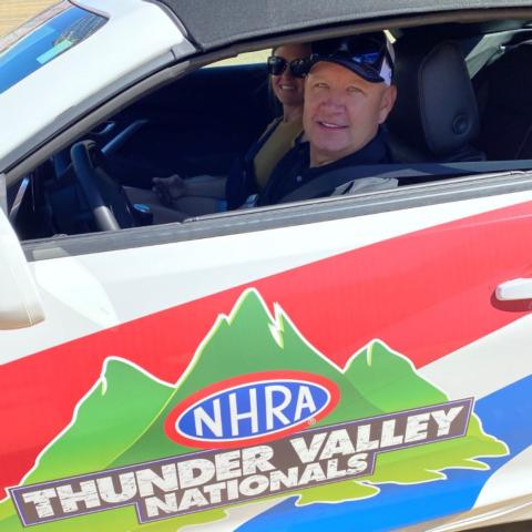 Three-time NHRA Funny Car champ Robert Hight took some fast laps around Bristol Motor Speedway on Saturday morning in the official BMS Pace Car.