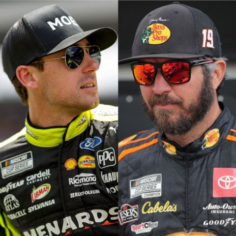 Ryan Blaney (left) and Martin Truex Jr. could become the latest member of the BMS Trifectas with a victory at the Bass Pro Shops Night Race, Sept. 17 at Bristol Motor Speedway. 