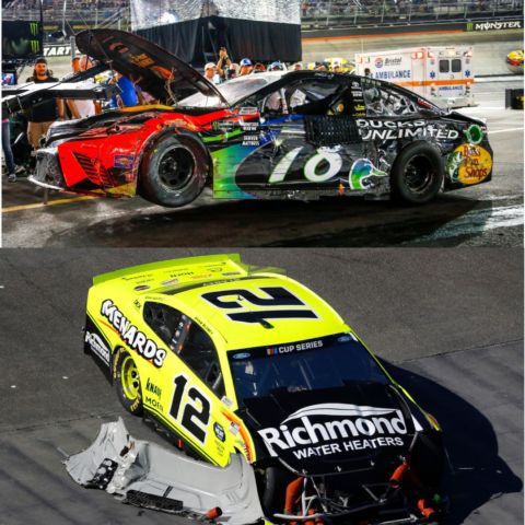 Although both have earned Xfinity and Truck series victories at BMS, Martin Truex Jr. (top) and Ryan Blaney have had challenges getting to the Winner's Circle in the NASCAR Cup Series at the demanding all-concrete high-banked half mile oval.