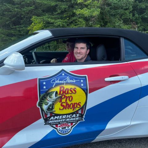 NASCAR Camping World Truck Series star Grant Enfinger gave media rides in the BMS Chevy Pace Car around the Walters State Regional Law Enforcement Training Academy road course. 
