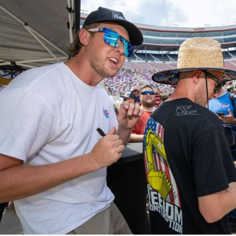 Cleetus McFarland's signature straw hat was popular at fan souvenir stands throughout the weekend.  